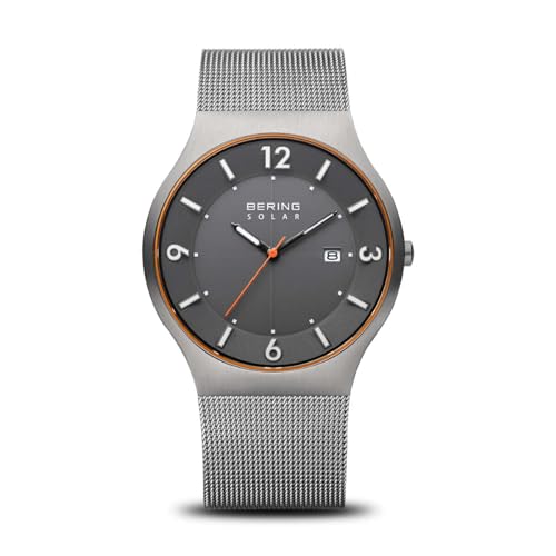 BERING Reloj Analógico para Hombres de Energía Solar con Correa en Acero Inoxidable 14440-073-A