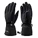 Kineed Skihandschuhe Herren Wasserdicht Winterhandschuhe Warm 3M Thinsulate Snowboardhandschuhe Winter Schnee Handschuhe Thermo Winddicht Schwarz M