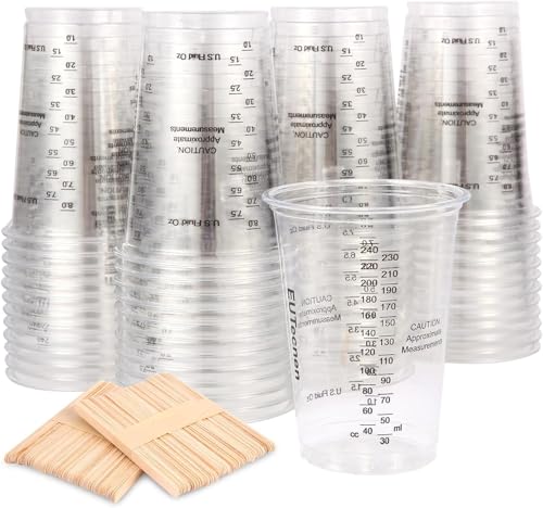 Vasos para mezclar resina epóxica 240 ml 50 piezas miniatura 1