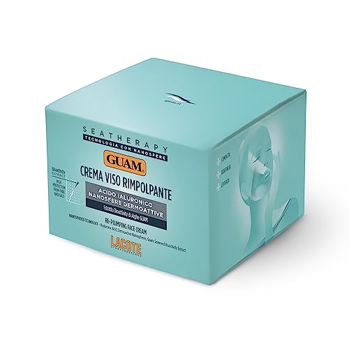 Guam, Seatherapy Regenerierende Gesichtscreme, Antiage, Creme mit Hyaluronsäure und Guam Algen, Straffere, Neu Definierte und Glattere Haut, Made in Italy, 50 ml Packung