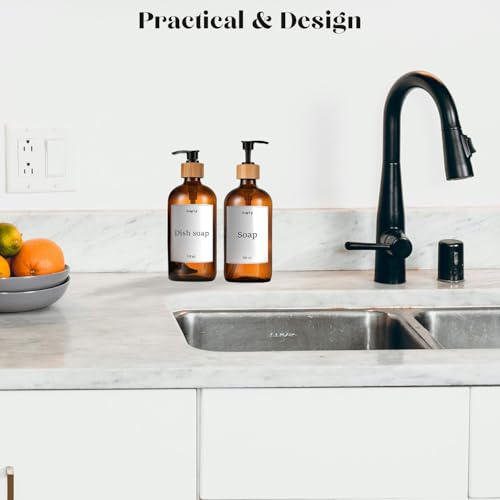 2 x 50 cl Dispensers for Soap Shampoo, Washing-up Liquid - Image 4