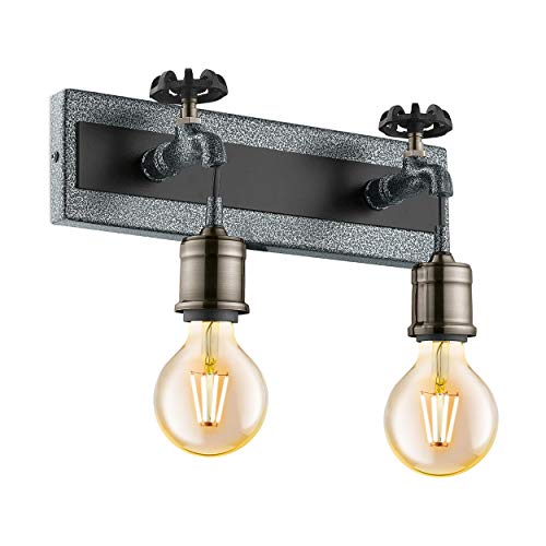 Preisvergleich Produktbild EGLO GOLDCLIFF Wandleuchte Stahl 60 W, silber-antik, schwarz