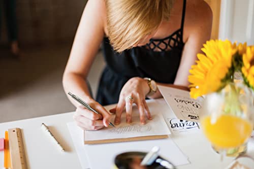 Nicpro 29Pcs Art Mechanical Pencils Set In Leather Case, Metal Drafting Pencil 0.5, 0.7, 0.9 Mm, 2Mm Lead Pencil Holders For Sketching Drawing With 15 Tube (4B 2B Hb 2H 4H)Lead Refills (Black &Colors) #TOP6