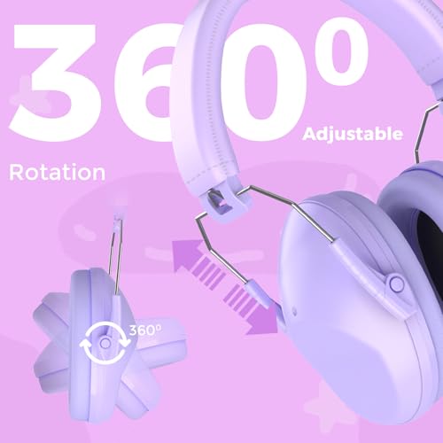 Image of ProCase Kids Noise Cancelling Headphones Ear Hearing Protection, Purple