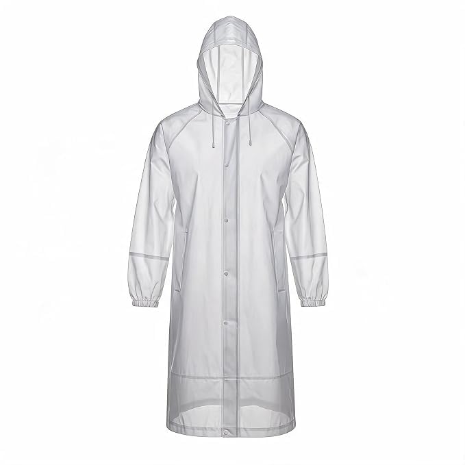 (1 Years Assured Warranty Unisex Waterproof Rain Wear with Hood, Lightweight Outdoor Jacket for Camping, Trekking, Hiking, Travel, Walking and Adventure Trips-image-16