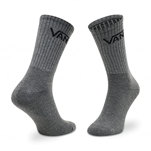 Vans, Men's Crew Socks, 3-Pair Pack (1-6, Black/Grey/White) #TOP3