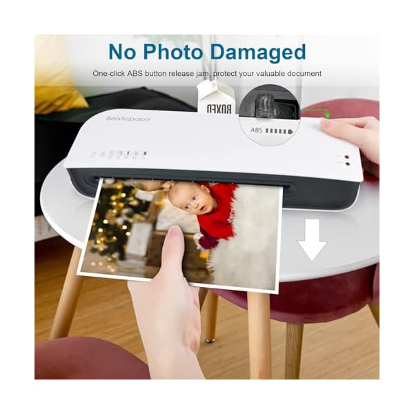 Laminator, A4 Laminater Machine, 9 Inch Thermal Laminater Machine, 4 in 1 Personal Desktop Cold Laminator with Paper Cutter and Corner Rounder 15 Laminating Pouches for Office School Business Use