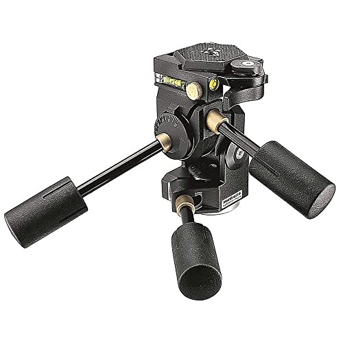 Manfrotto Testa 3D Super con Piastra Rapida, per Cavalletto per Macchina Fotografica, Testa a Sfera Fluida, Stabilizzatore Fotocamera, Accessori Fotografia per Creazione Contenuti