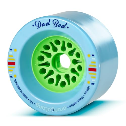 Orangatang Dad BOD 105mm 77a Elektro Longboard Skateboard Cruising Wheels (Blau, 4er Set)