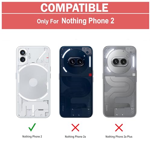 Image of Zapcase Back Case Cover for Nothing Phone 2 | Compatible for Nothing Phone 2 Back Case Cover | 360 Degree | Clear Case with Camera Protection | (TPU + PC | Matte Black)