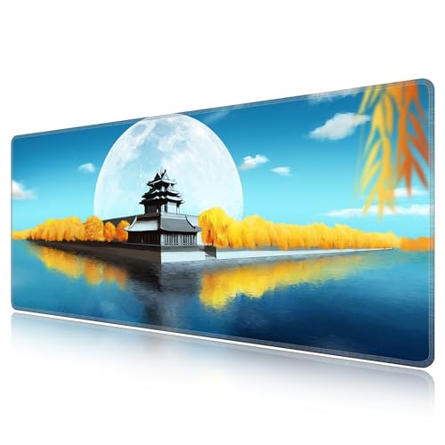 Tapis de souris XXL LL-COEUR grand sous-main de table aux bords surpiqués