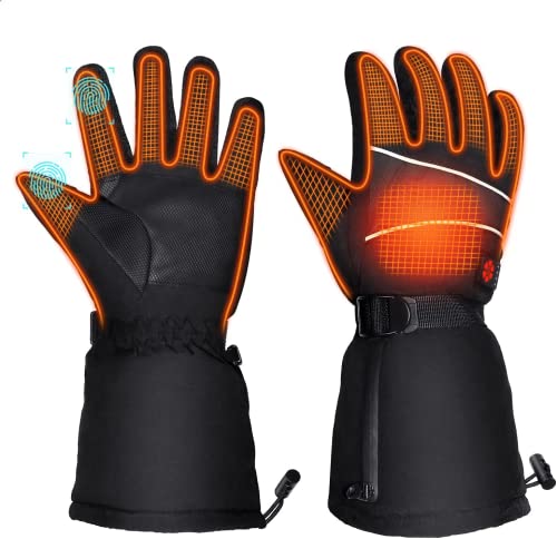 Gant Chauffant avec Batterie pour Femmes Hommes, 7,4V 5000mAh Gants Chauffants à Piles...