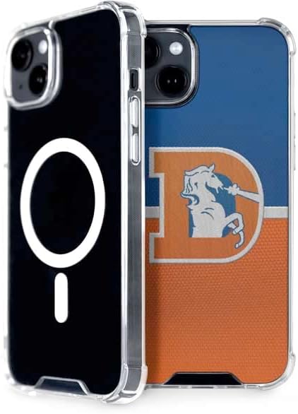 Skinit Phone Case Compatible with MagSafe iPhone 15 Plus - Officially Licensed NFL Denver Broncos Vintage Design