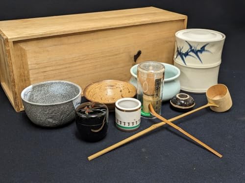 茶道具 短冊箱 茶器セット 木製 漆器 陶器 煎茶道　10点セット　貴重品 茶道具 短冊箱 茶器セット 木製 漆器 陶器 煎茶道 10点セット 貴重品