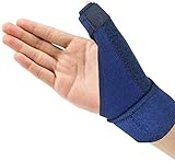 Muñequera Pulgar, Ferula Pulgar, Ajustable Muñequera Pulgar Derecha e Izquierda, Cómoda y Transpirable, Soporte para Pulgar con Férulas Metálicas para Alivio del Dolor de Tendinitis Esguince