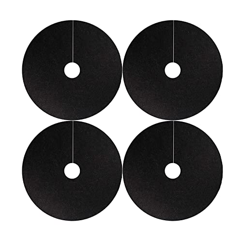 防草シート 雑草防止シート 円形防草シート 環境に優しい不織布素材 高密度 高透水 高耐久 紫外線劣化防止 雑草対策 工事用 園芸用防草シート 庭園、果樹園、菜園、公園、歩道、景観緑地、そして室内の鉢植えやプランターに適しています (4枚セット-直径82c