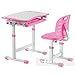 Produktbild FD FUN DESK Piccolino III Pink Kinderschreibtisch neigungsverstellbar, Schülerschreibtisch höhenverstellbar, Schreibtisch mit Stuhl, Rosa, 664x474x540-760 mm