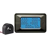 ◇ Amperimetro voltimetro pueden mostrar el voltaje, el amperímetro, el factor de potencia, la frecuencia, la energía y la potencia, el fondo azul LCD puede ayudarlo a obtener lo digital fácilmente.