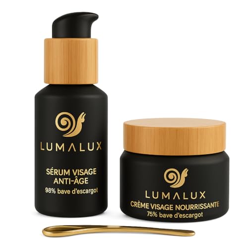 Lumalux COMBOPACK Soins Visage: Sérum et Crème Bave d'Escargot