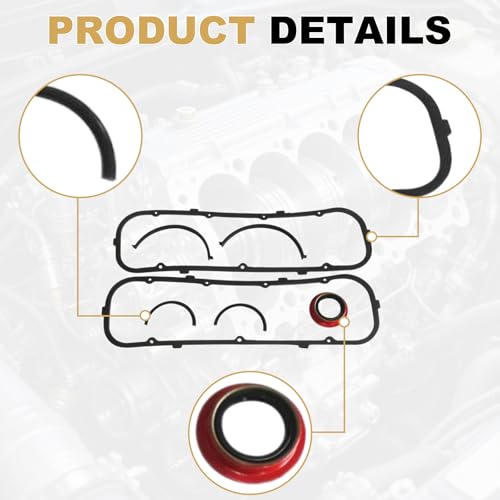 Image of Partsflow Full Engine Gasket Set Compatible With Ford Truck Car V8 351C 351M 400 1970-1982 F400-8 Full Premium Gasket Set, '70-'74 351C, '75-'81 351M, and '71-'82 400S 5.8L 6.6L Engines OE#260-1014