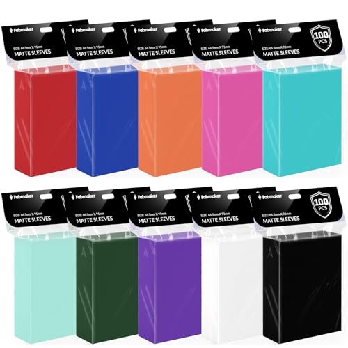 Card Sleeves 1000 Pack Compatible with MTG Card Sleeves, Sturdy Card Protectors Sleeves Matte Back Finish, Perfect Shuffling - Protect All Your Trading Cards, Sports Cards, Never Tear 66x91mm