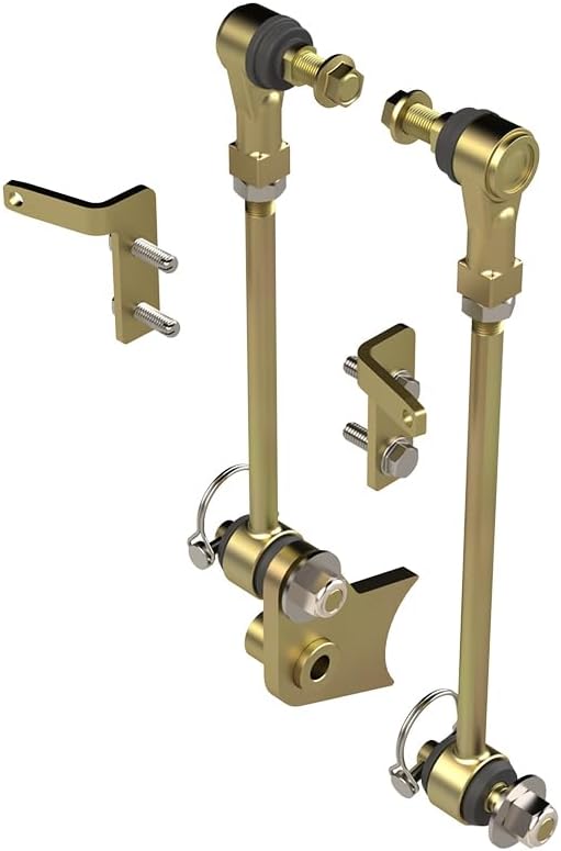 Front Sway Bar Quick Disconnect, For 2024+ JL Wrangler I JT Gladiator, Bolts Into Factory Locations, Allows Maximum Articulation, No Cutting Required, Gold Zinc Plated, Made in USA