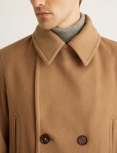 IDEALSANXUN Mens Casual Double Breasted Wool Trench Coat Peacoat Winter Jackets2