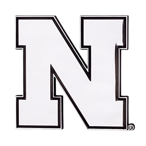 Image of Desert Cactus University of Nebraska Metal 3D Auto Car Emblem Sticker Chrome Huskers GBR NU Huskers Premium Truck Vehicle Emblems