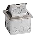Lew Electric PUFP-SQ Square Floor Pop Up Outlet Box | Tamper Resistant with Two 15A Receptacles and Two USB Charging Ports Made by an American Based Company - (Stainless Steel)