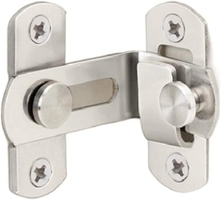 MESKEL Door Sliding Door Chain Locks 90 Degree Hasp Latches Stainless Steel Security Tools Hardware for Window Cabinet Hotel Home Bathroom Hinges