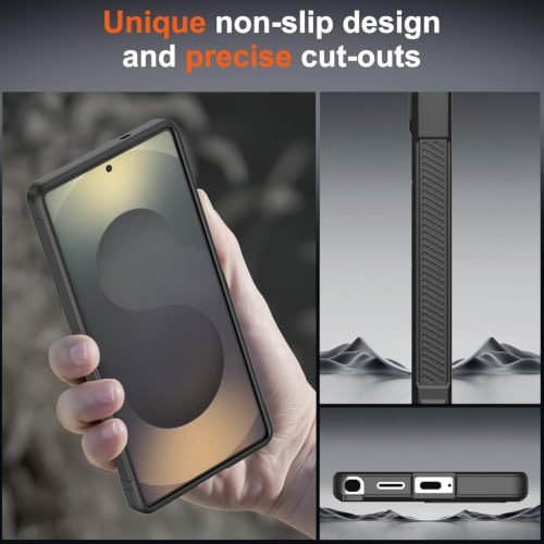 Image of ShieldTech AirGuard Series Back Cover Case for Samsung Galaxy S26 Ultra 5G | Microfiber Lining | Airbag Cushion Drop Protection | Silicone Case | Anti Slip Grip - Black for Samsung Galaxy S26 Ultra