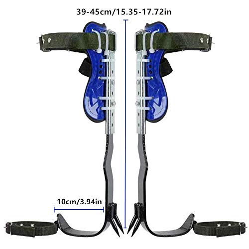 Sookieng Adjustable Tree Climbing Spikes with Harness Belt, 304 Stainless Steel Gear, Non-Slip Pedal for Hunting, Fruit Picking