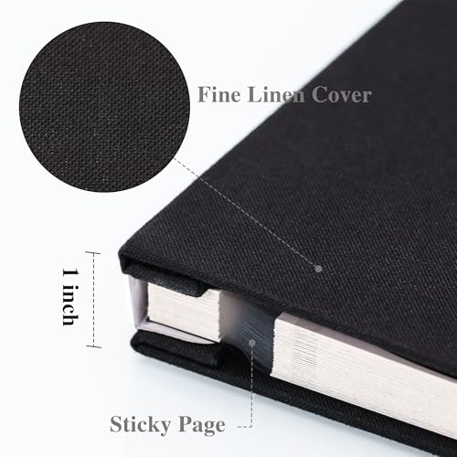 image for Vienrose Large Photo Album Self Adhesive for 4x6 8x10 Pictures Linen S