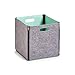 Produktbild Zeller 14382 Aufbewahrungskorb "TWO-TONE", Filz, Grau/aqua, ca. 28 x 28 x 28 cm