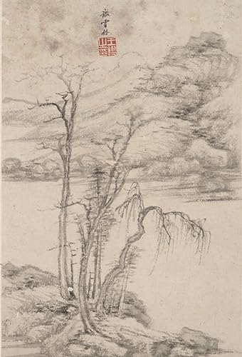 Impression d'art paysage style Wang Jian pour une atmosphere zen et elegante chez soi