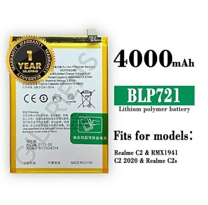 Image of Original BLP721 Battery for Realme C2 / RMX1941 / C2 2020 / C2s Battery with 1 Year Warranty**** (B170)