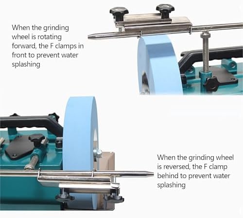 Electric Knife Sharpener with Adjustable Water Cooling, Dual-Direction Wet Stone Grinder for Precision Sharpening and Polishing