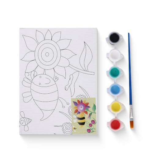 Image of Neomate Canvas Painting Kit for Kids | DIY Painting Set with 1 Printed Canvas, 6 Acrylic Paint Pots & Brush | Art and Craft Kit, Paint Kit for Kids, Birthday Gift, Return Gift, Creative Activity Set