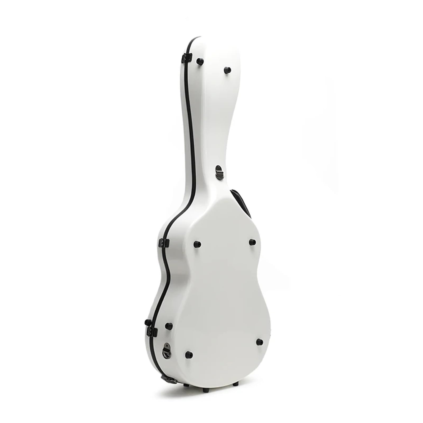 Funda para Guitarra Estuche rígido for Guitarra clásica de 39 Pulgadas, Fibra Vidrio, Color Blanco Brillante para Guitarra
