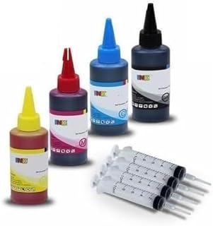 Summit Ink Refill Kit, 4 x 100ml Ink Set, Compatible with Canon PG-510/512/640/640XL Black & CL-511/513/641/641XL Colour C...