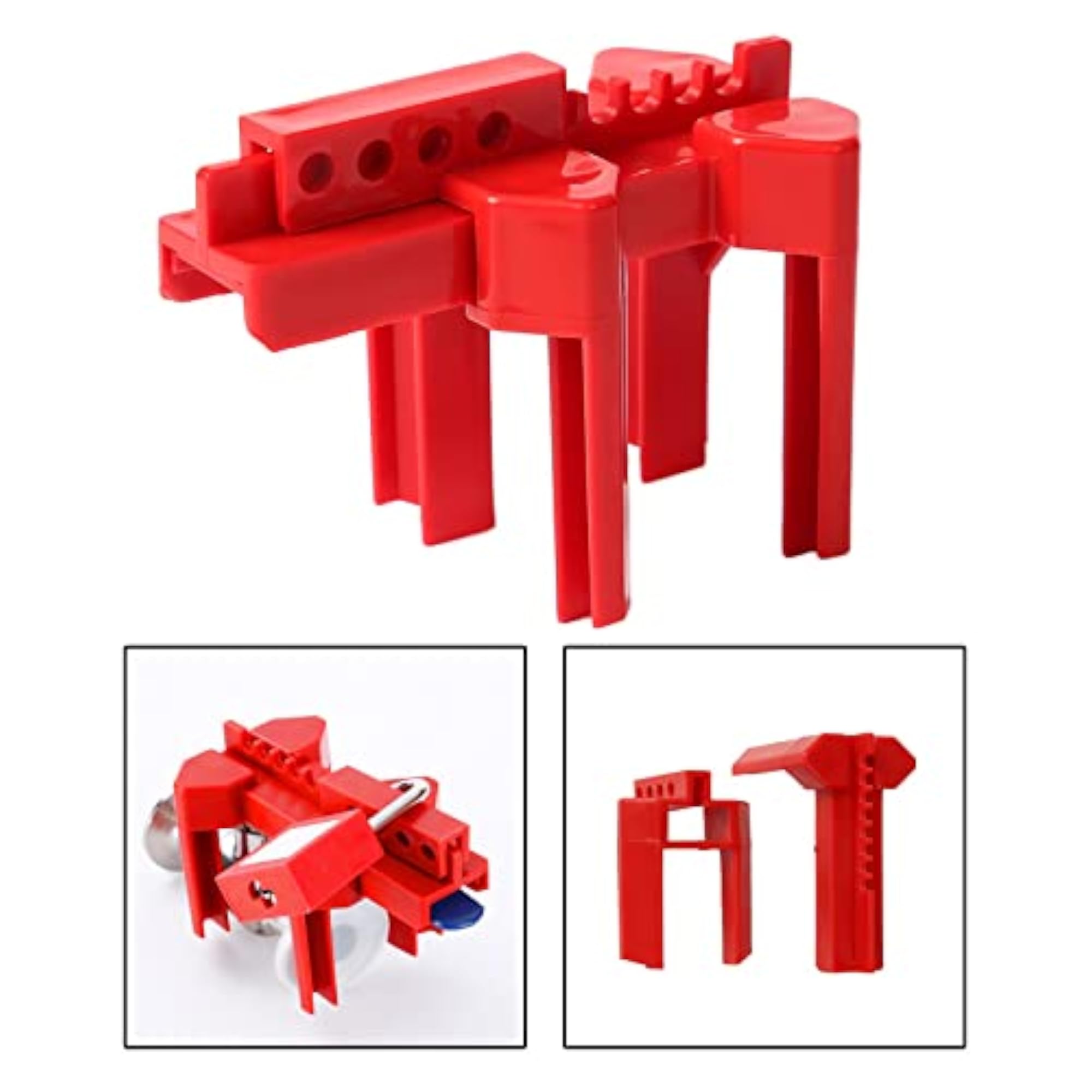 Adjustable Valve Lock for Pipeline, Durable Red Lockout