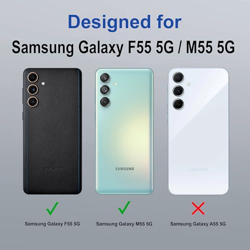 Image of amazon basics Back Case Cover for Samsung Galaxy F55 5G | Compatible for Samsung Galaxy F55 5G Back Cover | Case Cover with Camera Protection | (TPU + PC | Translucent Purple)