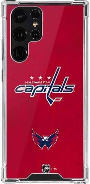 Skinit Clear Phone Case Compatible with Galaxy S22 Ultra - Officially Licensed NHL Washington Capitals Distressed Design
