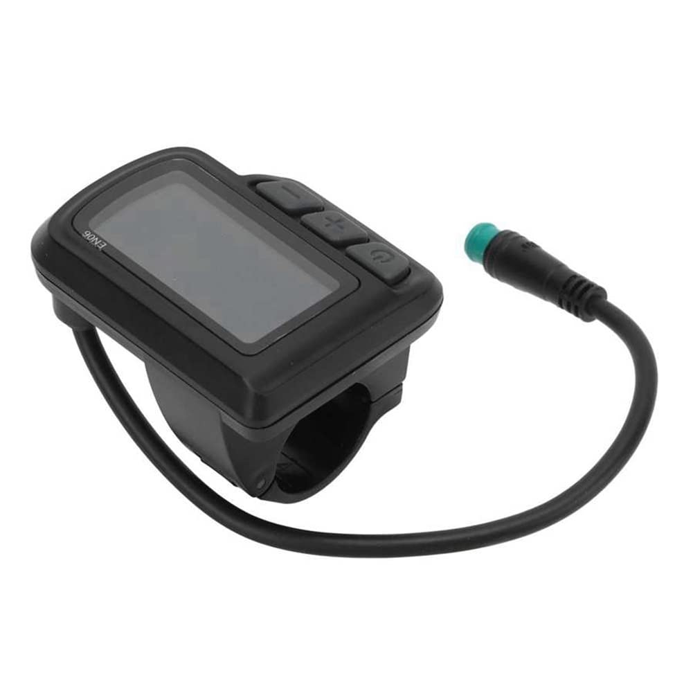 Electric Bike EN06 LCD Display, 24V 36V 48V Electric Bicycle Display Meter Control Panel with USB Flow Rate Display and Waterproof Connector for Electric