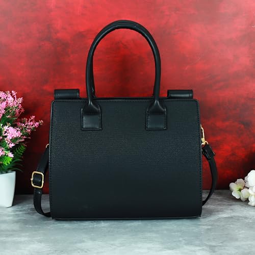 Image of NFI essentials Satchel Bags Ladies Purse Handbag Premium Women Shoulder Travel Bag for Work Gifts for Wife /Mother /Sister Stylish Office College Party Bag