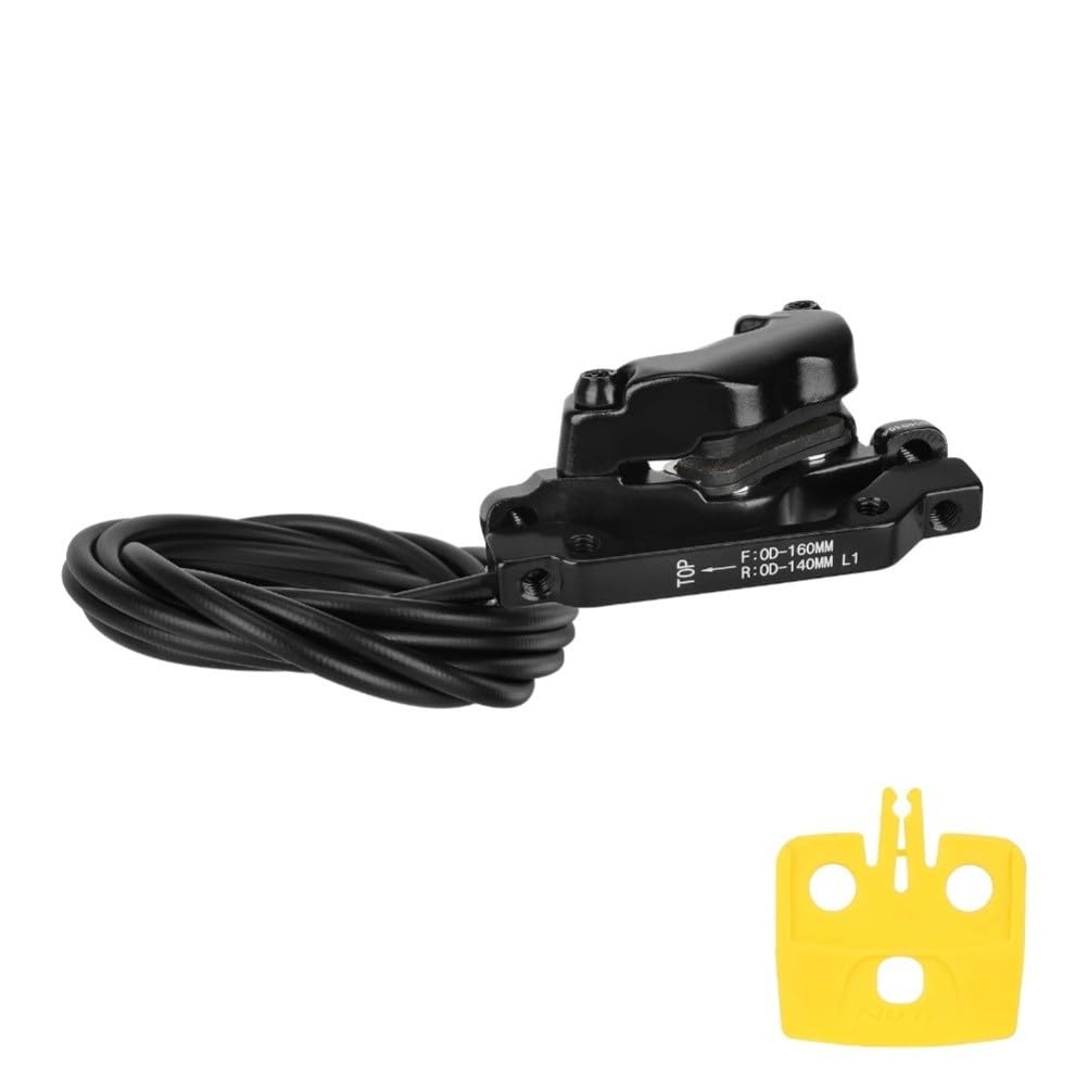 Frein à disque hydraulique à quatre selles pour scooter électrique avec levier de frein Y5 gauche avant et arrière droit 1350 mm + 2200 mm câbles noir doré