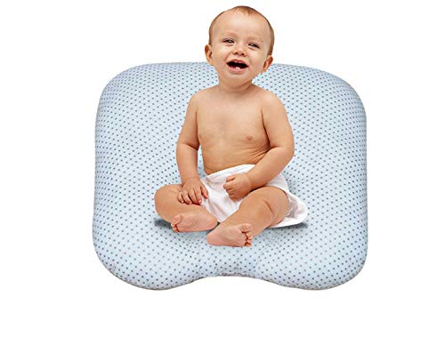 Oscar Home Newborn Baby's Cotton Fabric Helen Sandy Lounger (Blue). - Image 3 thumbnail