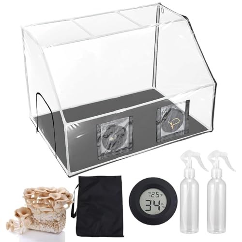 Kit de cultivo de hongos con caja de aire fijo y accesorios para cultivo interior e intercambio de aire fresco