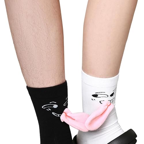Calcetines Tongue Kiss magnéticos divertidos para parejas en paseos diarios