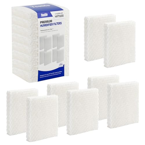 Yeelife 8 Pack HFT600 Filter Replacement for Honeywell Filter t Honeywell Humidifier HEV615 HEV620 Compare to Part HFT600T HFT600PDQ